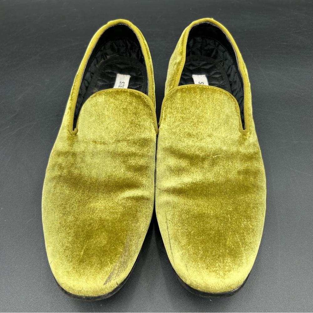 Steve Madden Laight Green Velvet Loafers Men’s Size 8 Slip On Dress Shoes
